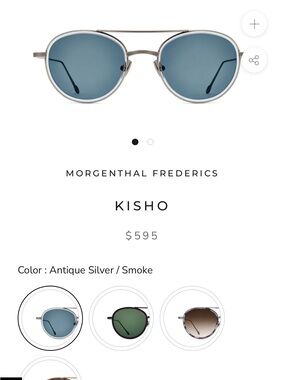 Kisho Sunglasses — Antique Silver / Smoke NEVER WORN!